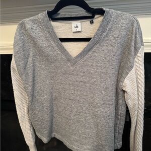 Cabi Two-Tone V-Neck Sweater